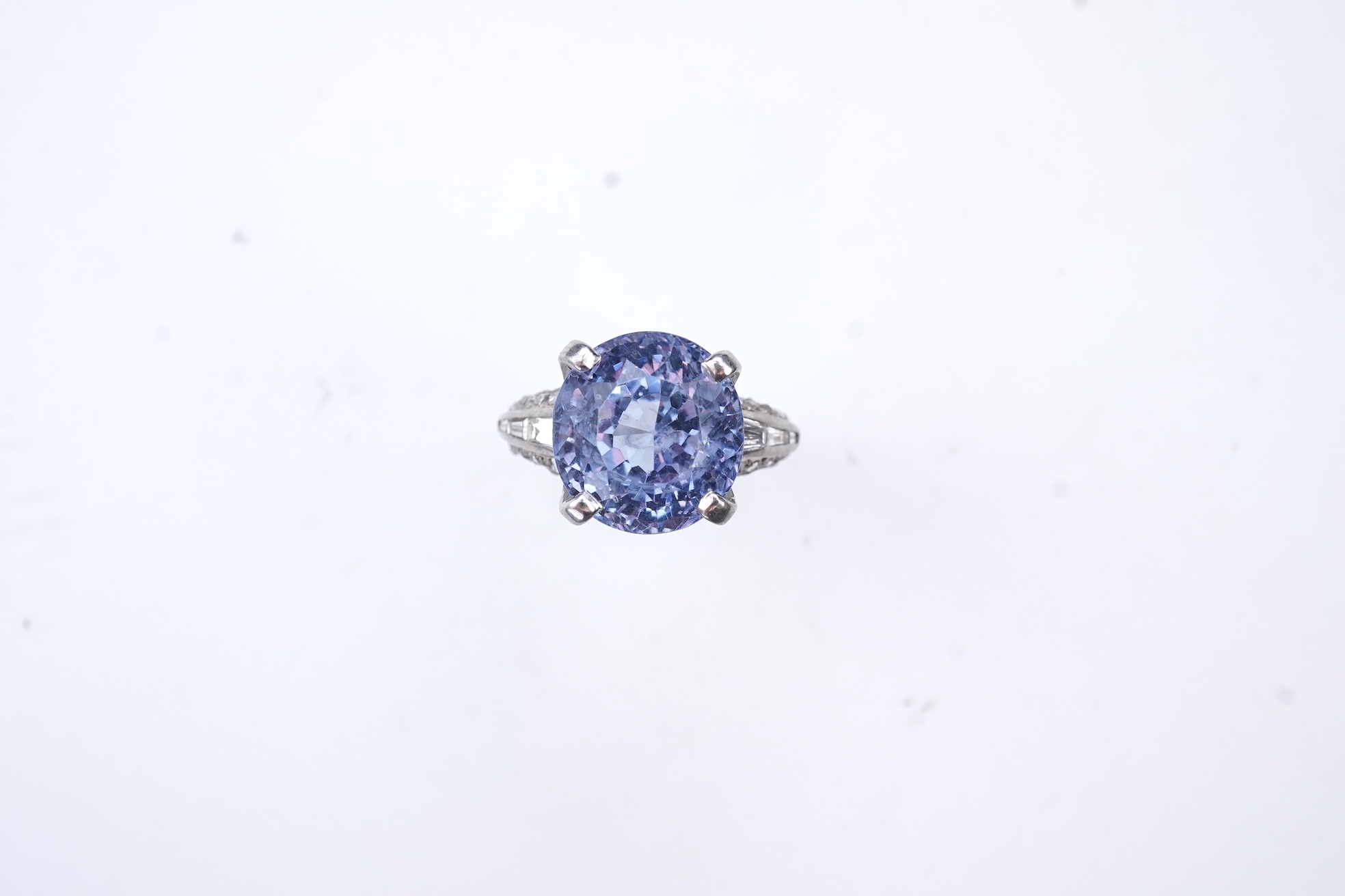 A sapphire and diamond ring
